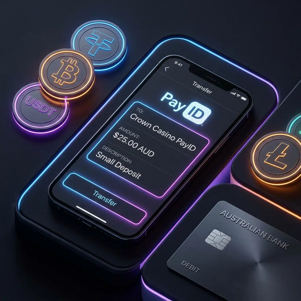 $10 casino deposit payment methods crypto PayID Australia